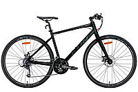 Велосипед 28" Leon HD-80 DD 2022 (черно-белый с красным)