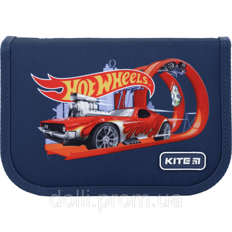 Пенал без наповнення Kite Hot Wheels HW22-622, 1 відділення, 2 закоти