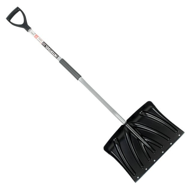 Лопата для збирання снігу 460*340мм з Z-подібною ручкою 1080 мм INTERTOOL FT-2023, фото 1