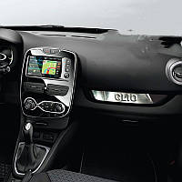 Накладка на передню консоль (нерж.) для Renault Clio IV 2012-2019 рр