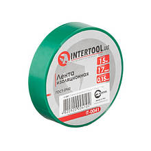 Стрічка ізоляційна зелена INTERTOOL IT-0041 0.15 мм*17 мм*15м
