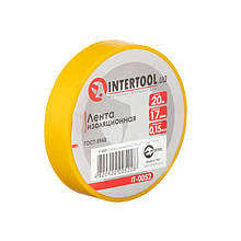 Стрічка ізоляційна жовта INTERTOOL IT-0052 0.15 мм*17 мм*20м