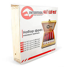Набір фрез пазових прямих, 5 шт INTERTOOL HT-0075 (25.4; 38.1; 50.8; 63.5; 76.2 мм)