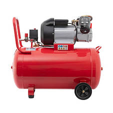 Компресор 100 л, 3 кВт, 220 В, 8 атм, 420 л/хв, 2 циліндри INTERTOOL PT-0008, фото 3