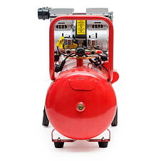 Компресор 50 л, 2х1.1 кВт, 220 В, 8 атм, 270 л/хв, малошумний, безмасляний, 4 циліндра INTERTOOL PT-0023, фото 3