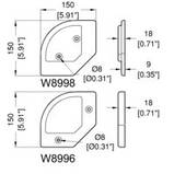 Ніжка W8998. Встановлюється для можливості надійного штабелювання кейсів. МАМА, для ніжки W8996., фото 4
