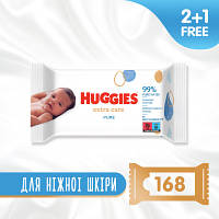 Детские влажные салфетки Huggies Pure Extra Care 3 х 56 шт (5029054222119) - Вища Якість та Гарантія!