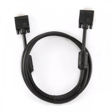 Кабель VGA-VGA Cablexpert (CCB-PPVGA-1.5M) M/M подвійний екранір з 2-м ферет 1.5m Black, фото 3