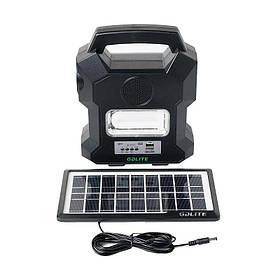 Портативна сонячна Станція GDLITE GD 1000A (4000 MAh, сонячна панель 3 Вт,Bluetooth)