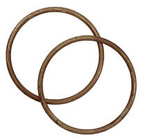 Ручки для сумок пластикові круглі 23 см, Капучино