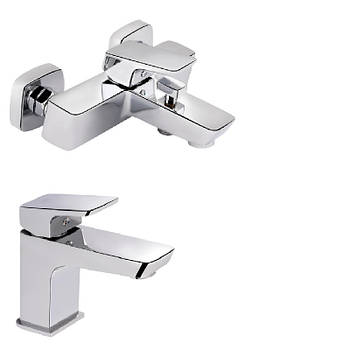 Набірмішувачів для умивальника ванни Qtap Namesti квадратний квадрат 3 в 1