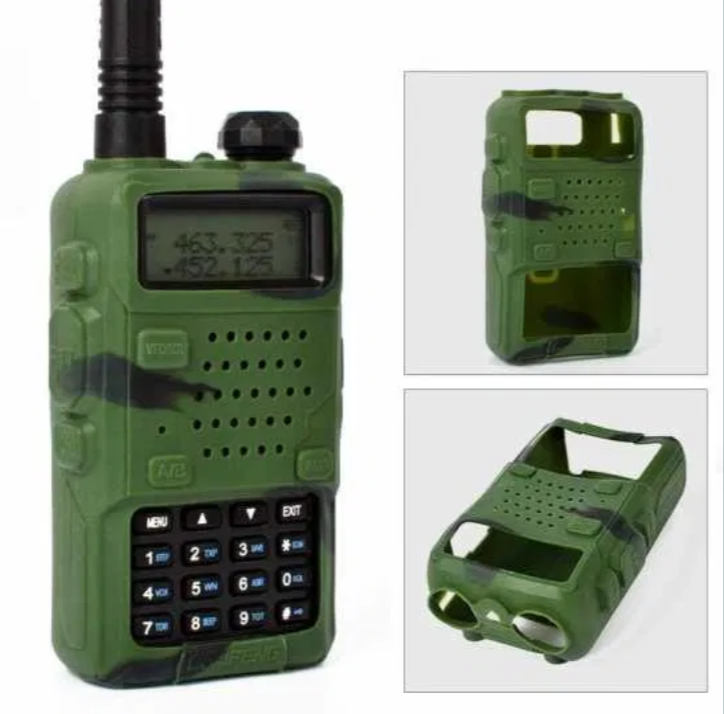 ВІДЛИЧНОГО ЯКОСТІ! Чохол силіконовий для рації Baofeng UV-5R колір хакі
