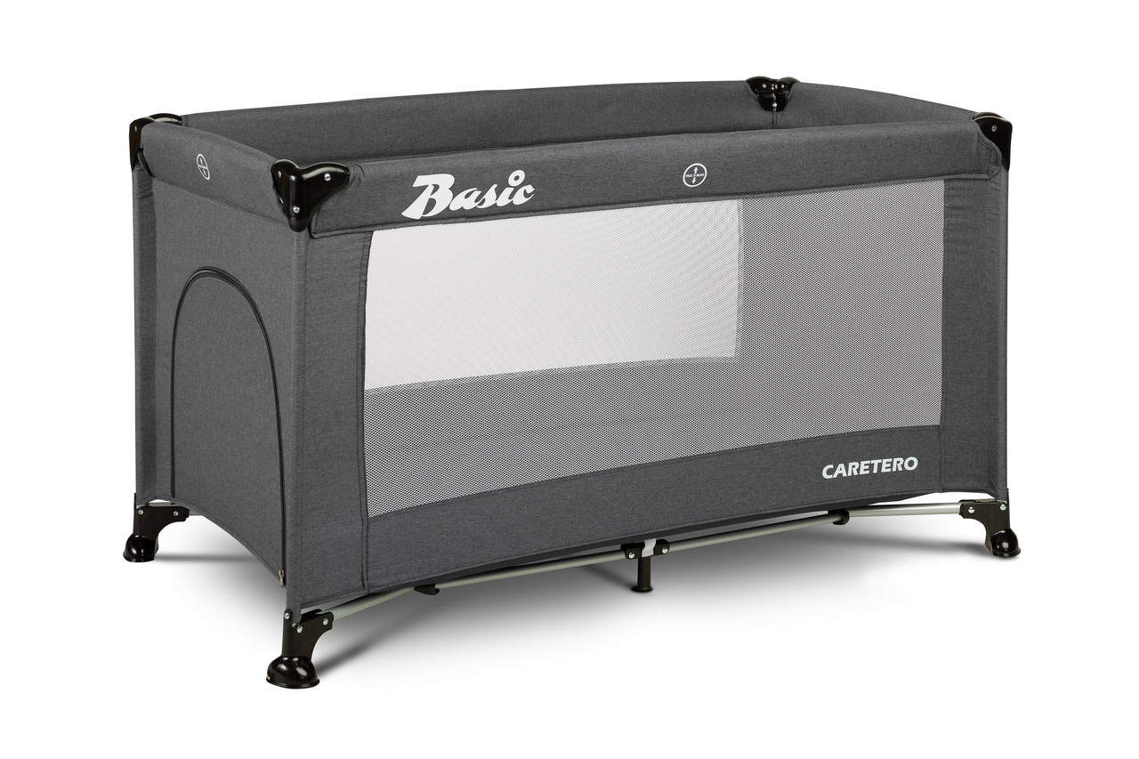 Дитяче ліжко манеж Caretero Basic Graphite, фото 1