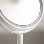 Дзеркало косметичне з LED підсвічуванням La Rosa на підставці Біле, фото 4