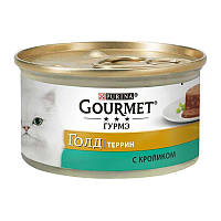Gourmet Gold (Гурмэ Голд) консервы для кошек с кроликом, кусочки в паштете 85г*24шт