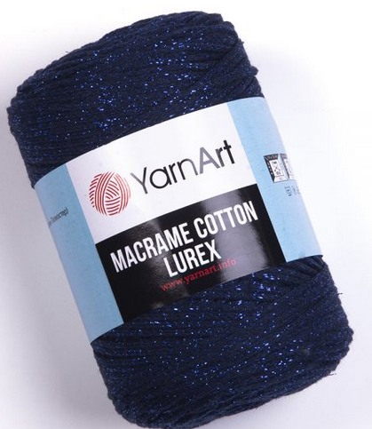 Пряжа Macrame cotton Lurex-740