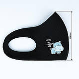 Захисна маска Pitta Black Hipo PT-BH, розмір: підлітковий, чорна, фото 2