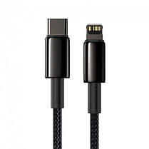 Кабель Baseus Tungsten Gold Fast Charging Cable Type-C to Lightning PD 20W 1m CATLWJ-01 Black, фото 5