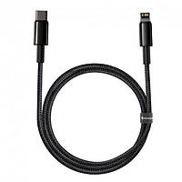 Кабель Baseus Tungsten Gold Fast Charging Cable Type-C to Lightning PD 20W 1m CATLWJ-01 Black