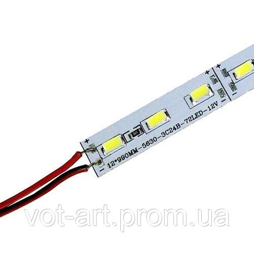 Світлодіодна лінійка JL 5730-72 led WW 15 W 3500 K, 12 В, IP20 теплий білий ECO