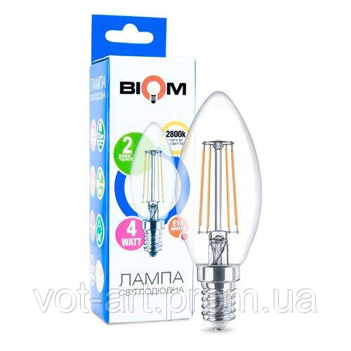 Світлодіодна лампа Biom FL-305 C37 4W E14 2800 K