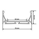 Профіль алюмінієвий BIOM ЛС-75 35*75 мм анодований (палиця 2 м), м, фото 3
