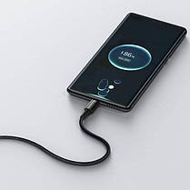 Кабель Baseus Tungsten Gold Fast Charging Cable USB to Type-C 66W 1m CATWJ-B01 Black, фото 4