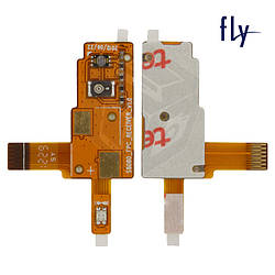 Шлейф для Fly IQ256 Vogue, динаміка, з компонентами, оригінал