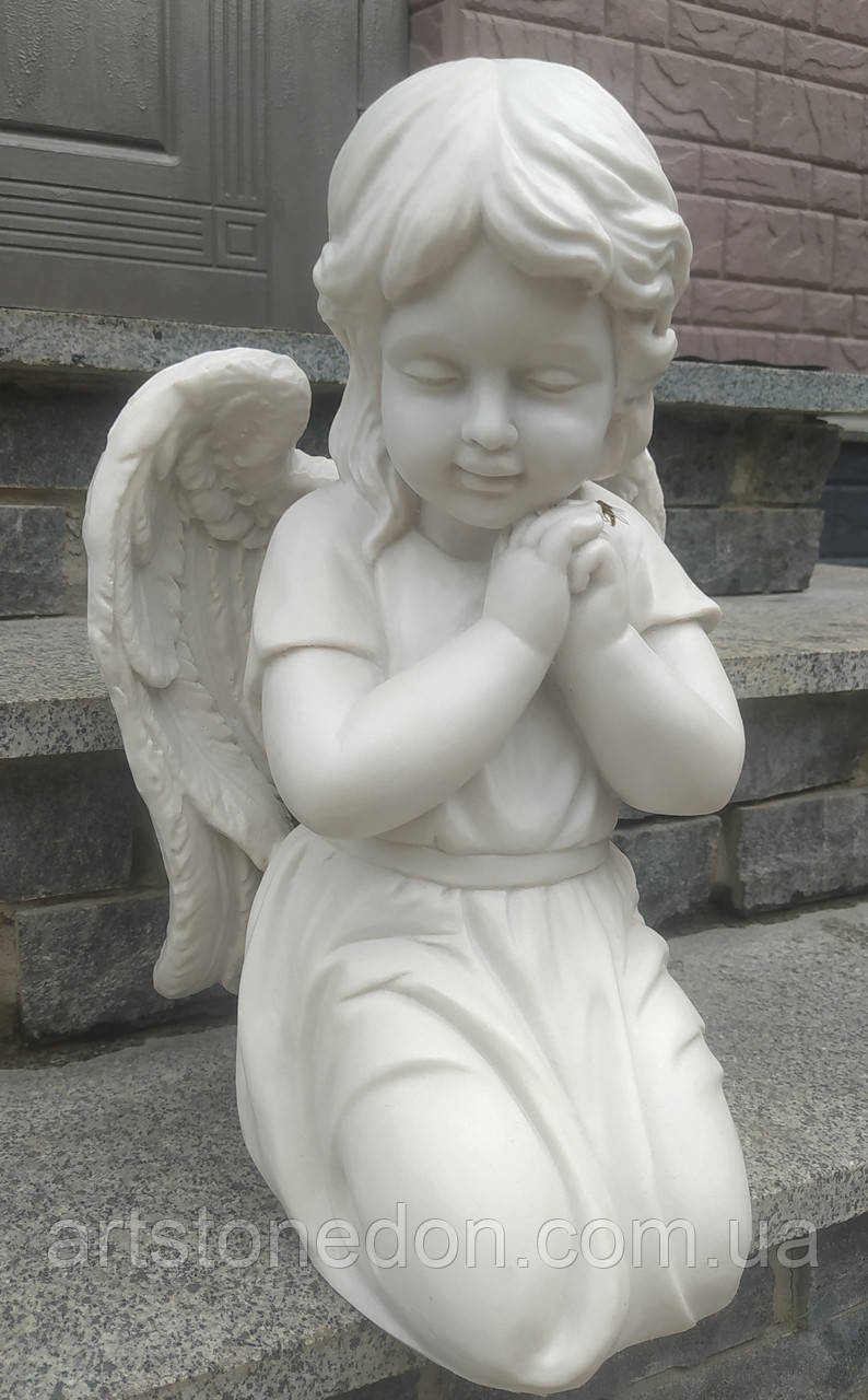 Ангелы из мрамора. Скульптура Ангела девочки № 88 из литьевого мрамора 50 см - фото 1 - id-p659216421