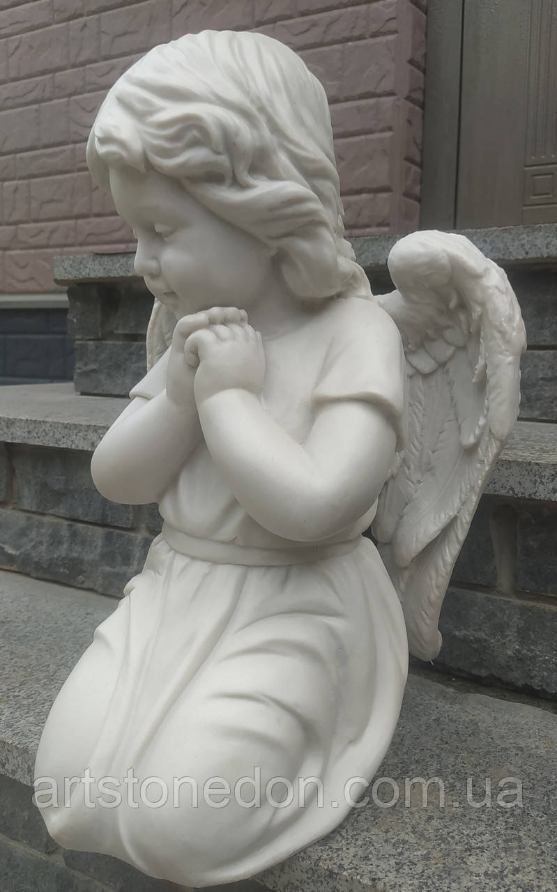 Ангелы из мрамора. Скульптура Ангела девочки № 88 из литьевого мрамора 50 см - фото 2 - id-p659216421