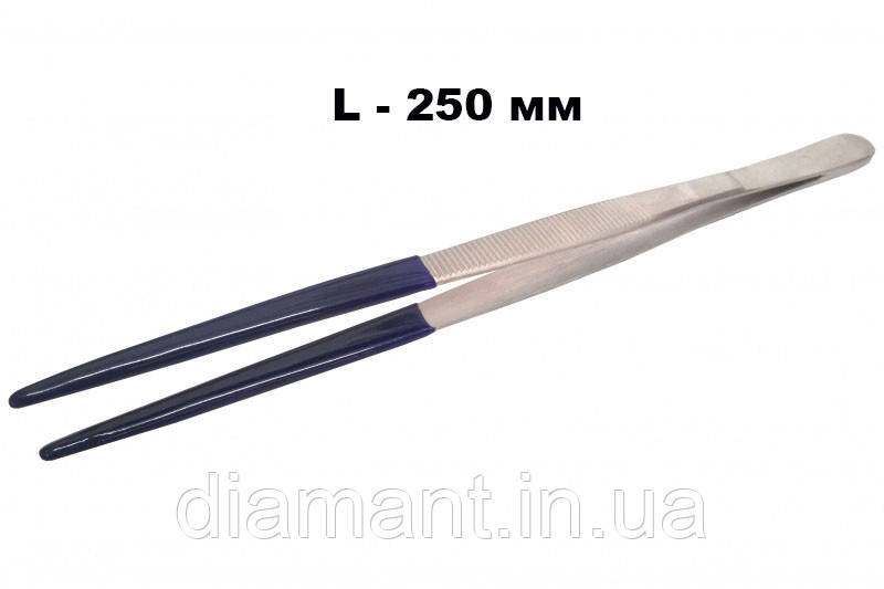 Пінцет із пластиковим покриттям, L-250 мм