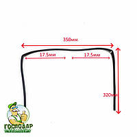 Уплотненитель для дверей духовки 350X320 мм (35*32 см), товщина 10 мм П-образний c фіксатором посередині