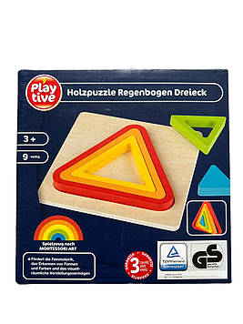 Дерев'яна головоломка Монтессорі Play tive (трикутник)