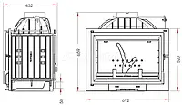 Камінна топка Invicta 700 Philos з шибером, фото 2