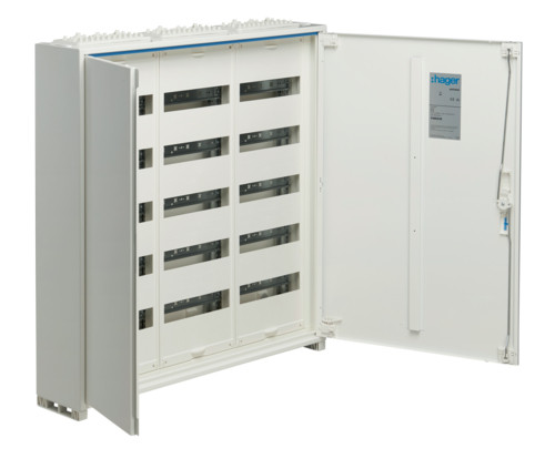 Щит зовнішній Hager Univers FWB53S 180 мод. 800x800x161 мм (розподільчий, модульний, з білою дверкою), фото 1