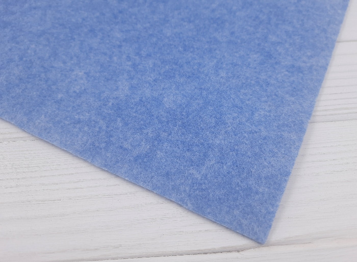 Войлок 3 мм (50х45 см) - Блакитний меланж