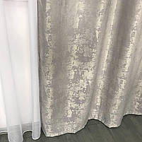 Сірі однотонні штори мармур готові ALBO, стильні модні портьєри на тасьмі в спальню, дитячу, вітальню, фото 7