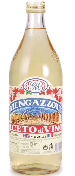 Оцет винний Mengazzoli білий, 1 л.