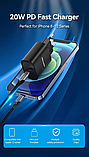 Комплект зарядний пристрій із підтримкою швидкого заряджання, Vention PD 20W Type-C + Кабель USB-C to Lightning 1m, фото 4