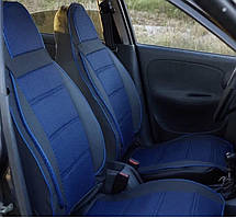 Авточохли PILOT Славута/Таврия-Нова  шкірозамінник + тканина синя