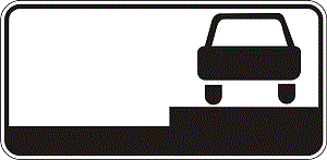 Табличка для дорожнього знаку 7.6.3 Спосіб встановлення транспортного засобу на стоянку