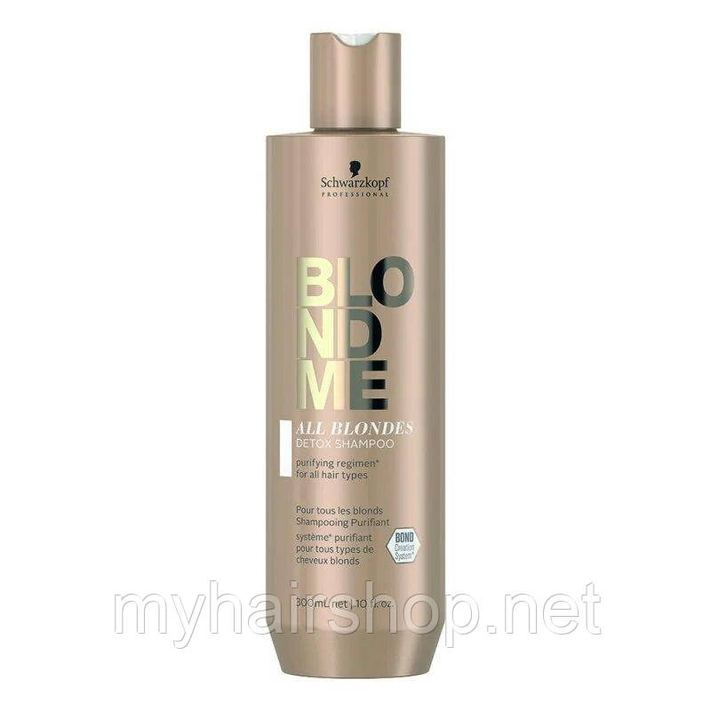 Шампунь детокс для всіх типів освітленого волосся SCHWARZKOPF Blond Me All Blondes Detox Shampoo 300 мл