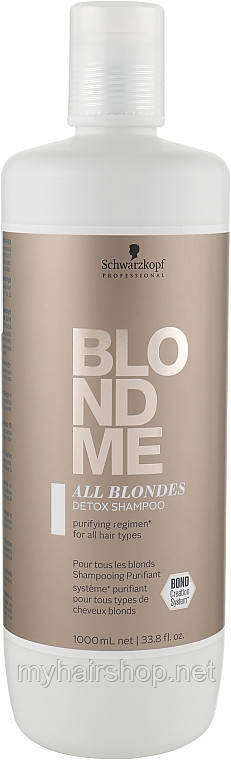 Шампунь детокс для всіх типів освітленого волосся SCHWARZKOPF Blond Me All Blondes Detox Shampoo 300 мл