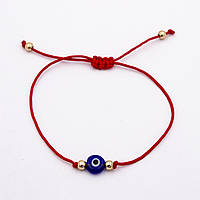 Браслет "Червона нитка з підвіскою" лимонна позолота 924647