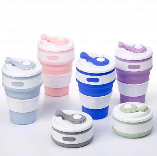 Купить Силиконовая складная термо-чашка 350мл Collapsible с крышкой ...