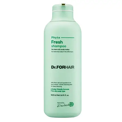 Міцелярний шампунь для жирної шкіри голови Dr.FORHAIR Phyto Fresh Shampoo, 10 мл ( пробник)., фото 1