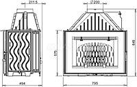 Камінна топка Invicta 800 Grande Angle з шибером, фото 2