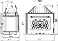 Камінна топка Invicta 700 Grande Angle з шибером, фото 2