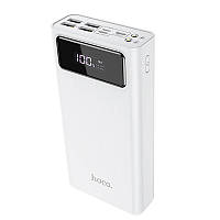 Повербанк на 30000mAh с фонариком HOCO J65 General LED Display power bank (4USB/Lightning/Type-C, 2A). White