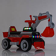 Дитячий електромобіль Екскаватор (мотор 25W) каталка-толокар Bambi M 4144L-3 Червоний, фото 4